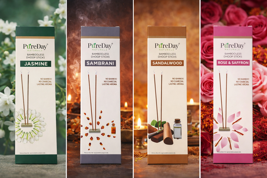 Pureday Set of 4 Bamboless Dhoop Sticks