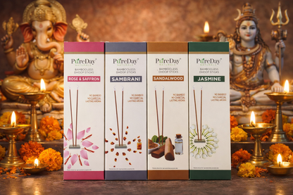 Pureday Set of 4 Bamboless Dhoop Sticks